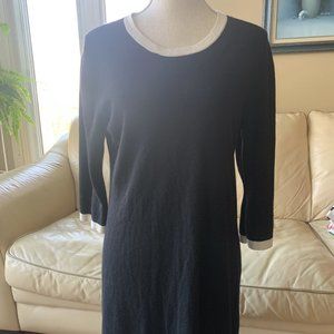 Great condition Black XL Silk and cashmere dress 3/4 sleeves